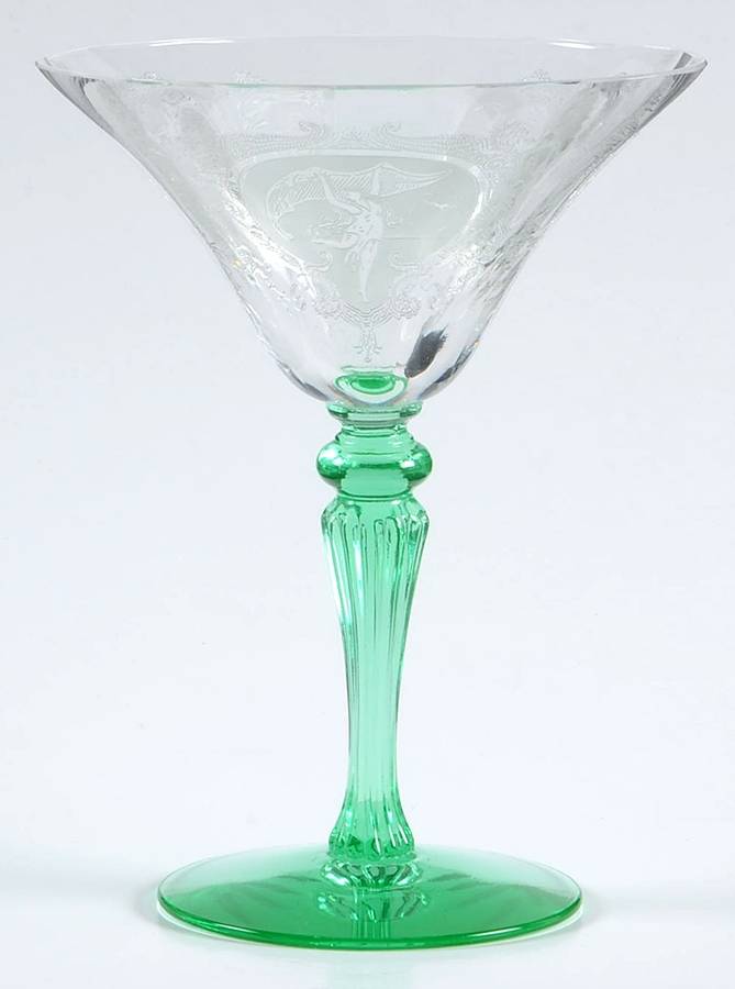 Nymph Green (Stem 15011) Champagne/Tall Sherbet by Tiffin-Franciscan-1