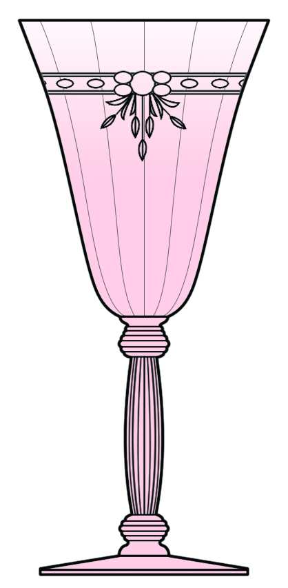 15024-1 Rose Water Goblet by Tiffin-Franciscan-1