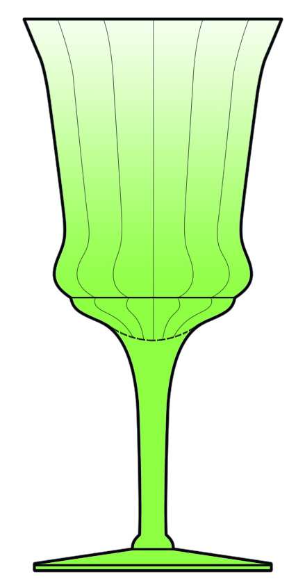 15028 Green Water Goblet by Tiffin-Franciscan-1