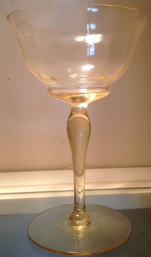 15042 Yellow (Mandarin) Champagne/Tall Sherbet by Tiffin-Franciscan-1