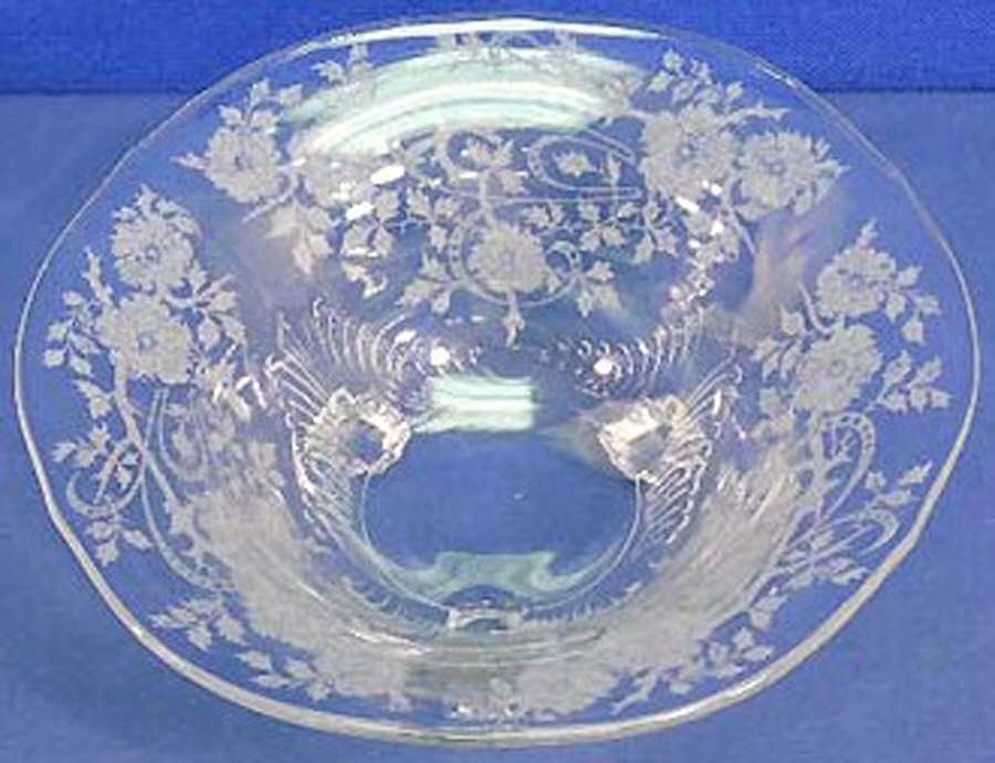 Etch 601 (Stem 2000) 10" 3-Toed Footed Bowl by Tiffin-Franciscan-1