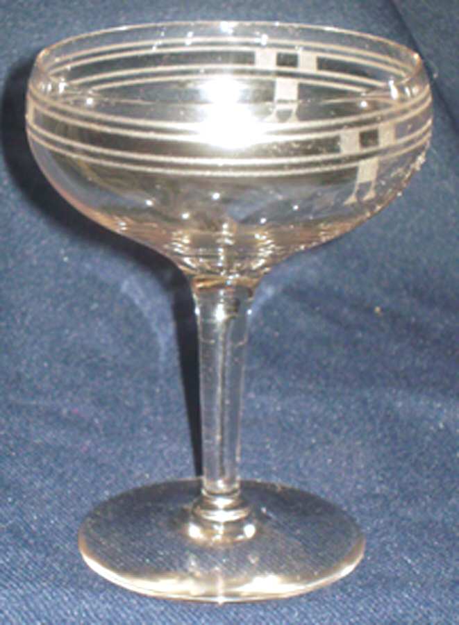 876 (Stem #14153, Etch #876) Champagne/Tall Sherbet by Tiffin-Franciscan-1