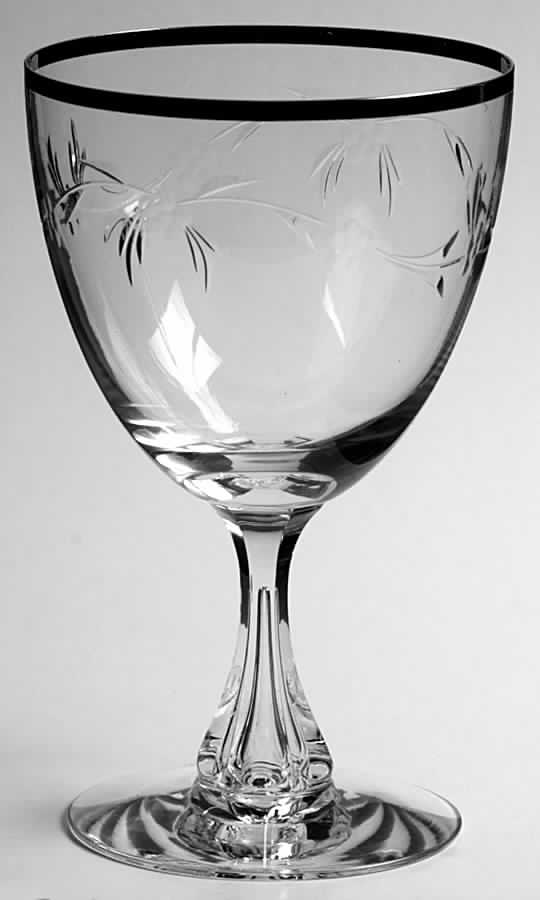 Affection (Platinum Trim) Water Goblet by Tiffin-Franciscan-1