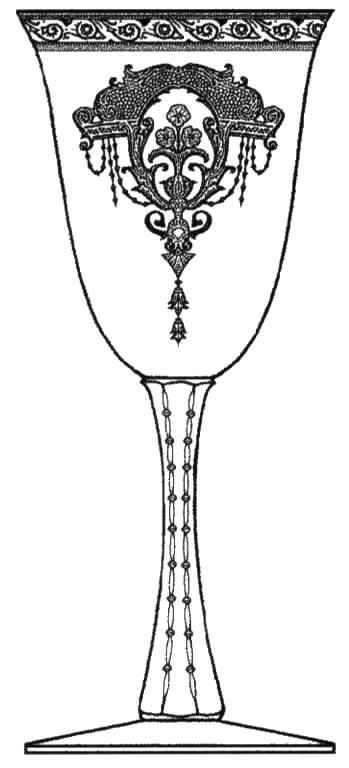 Afton Gold Water Goblet by Tiffin-Franciscan-1