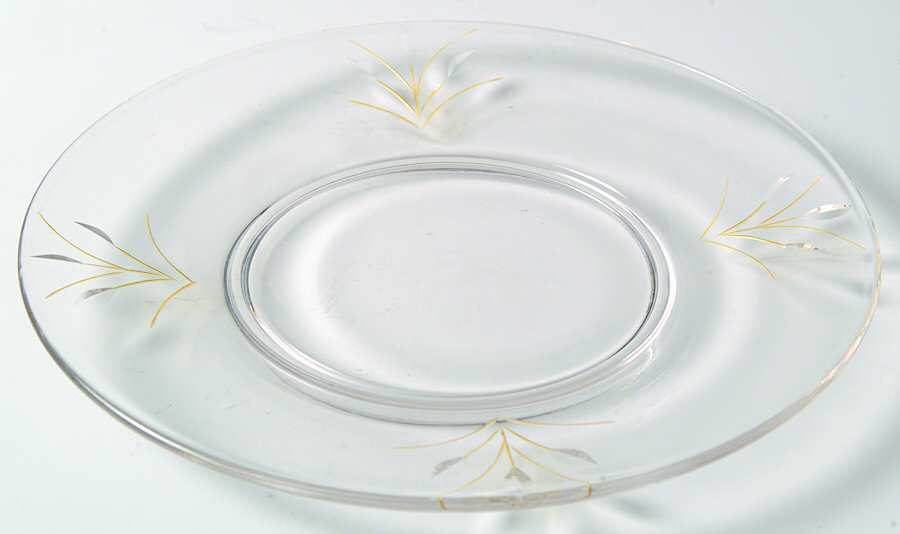 Aloha Clear (Amber In Cut) Luncheon Plate by Tiffin-Franciscan-1