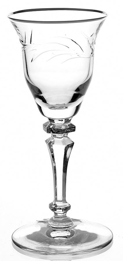 Angelique (Platinum Trim) Cordial Glass by Tiffin-Franciscan-1