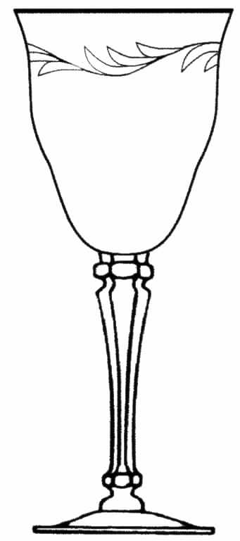 Angelique (Platinum Trim) Water Goblet by Tiffin-Franciscan-1