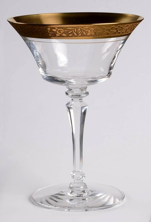 Anniversary Rose (Gold) Champagne/Tall Sherbet by Tiffin-Franciscan-1