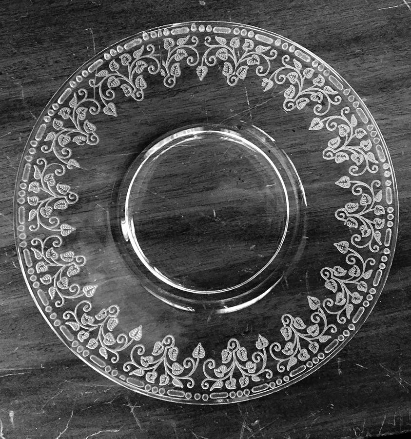 Ansonia Clear 8" Salad Plate by Tiffin-Franciscan-1