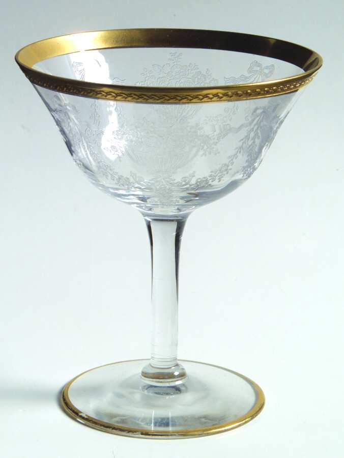 Apollo Diana (14196, Gold Encrusted) Champagne/Tall Sherbet by Tiffin-Franciscan-1