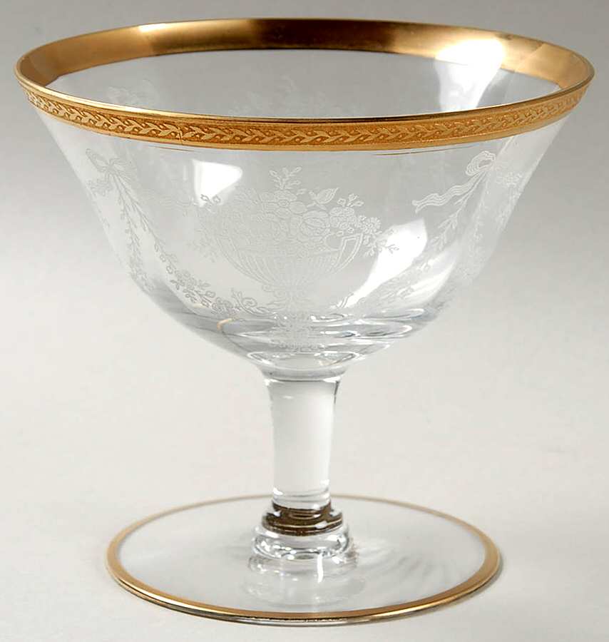 Apollo Diana (14196, Gold Encrusted) Low Sherbet by Tiffin-Franciscan-1