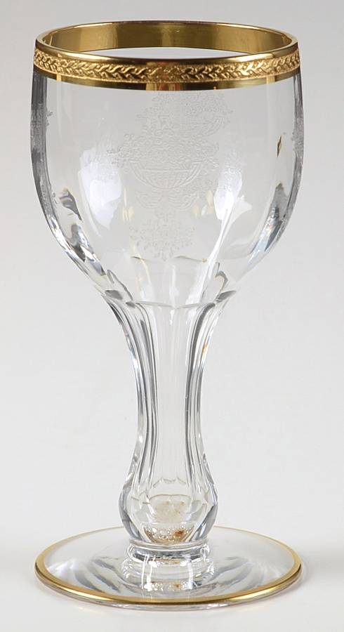 Apollo Diana (14196, Gold Encrusted) Tall Hollow Stem Champagne by Tiffin-Franciscan-1