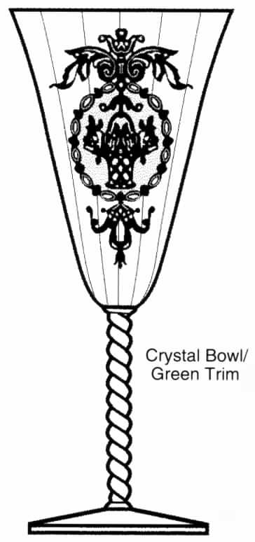 Arcadian Green (Stem 15030) Water Goblet by Tiffin-Franciscan-1