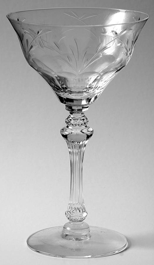 Ardsley (Cut, Non Optic) Champagne/Tall Sherbet by Tiffin-Franciscan-1