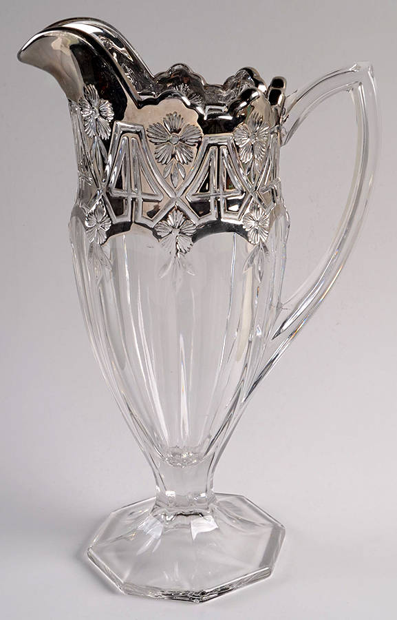 Athenia Silver Encrusted 32 Oz Pitcher by Tiffin-Franciscan-1