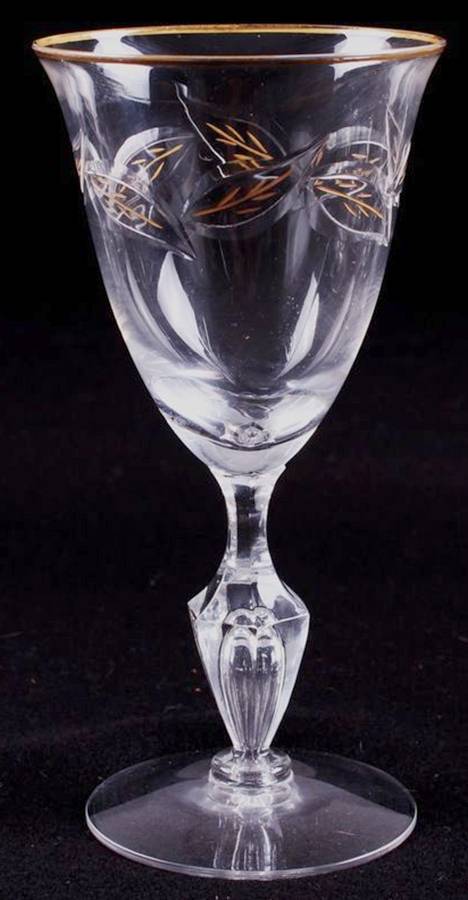 Autumn (Gold Encrusted Leaves) Wine Glass by Tiffin-Franciscan-1