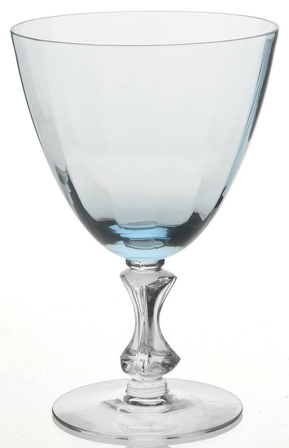 Azure Blue (Optic) Water Goblet by Tiffin-Franciscan-1