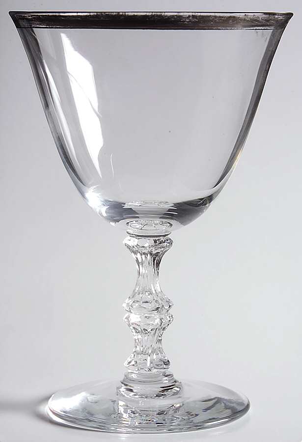 Band (Platinum Trim) Water Goblet by Tiffin-Franciscan-1
