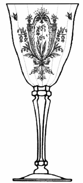 Blue Bell Water Goblet by Tiffin-Franciscan-1