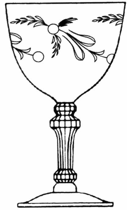 Blue Tree Water Goblet by Tiffin-Franciscan-1