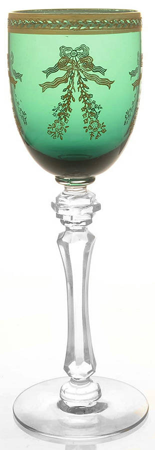 Bouquet Green Wine Glass by Tiffin-Franciscan-1
