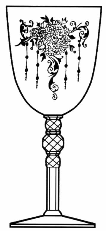 Bridal (Stem #15073) Water Goblet by Tiffin-Franciscan-1
