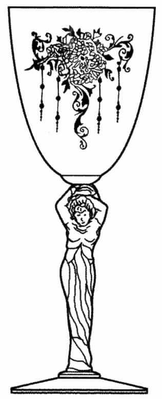 Bridal (Lady Stem Stem 15078) Water Goblet by Tiffin-Franciscan-1