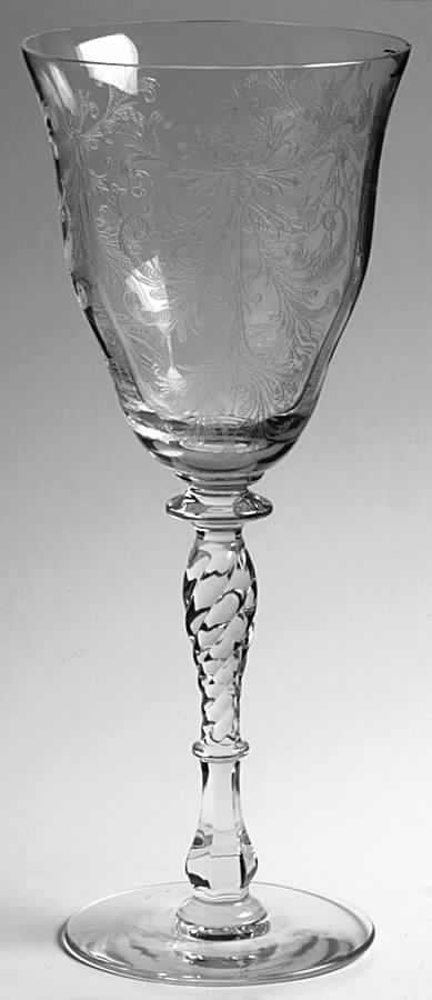 Byzantine Clear (Stem 15037) Water Goblet by Tiffin-Franciscan-1