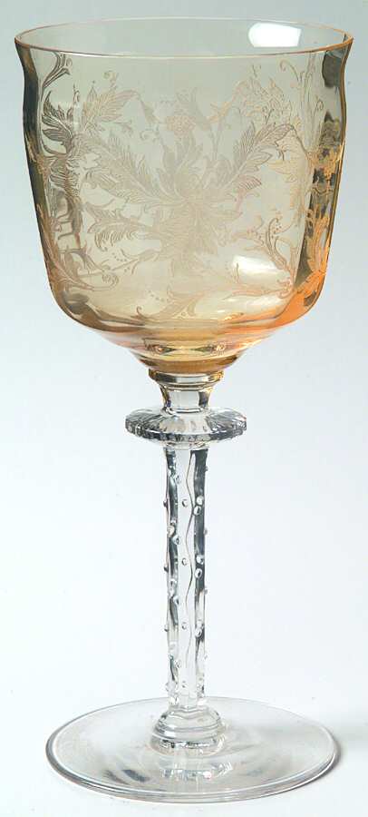 Cadena Amber (Mandarin Yellow) Water Goblet by Tiffin-Franciscan-1