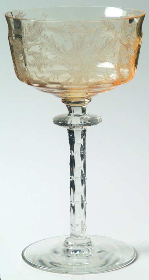 Cadena Amber (Mandarin Yellow) Champagne/Tall Sherbet by Tiffin-Franciscan-1
