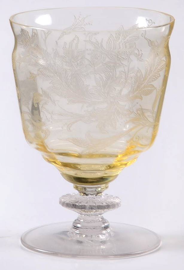 Cadena Amber (Mandarin Yellow) Oyster or Fruit Cocktail by Tiffin-Franciscan-1