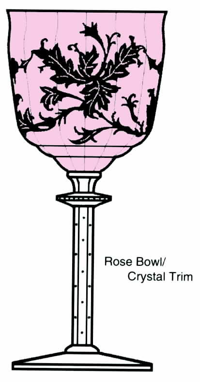 Cadena Pink Water Goblet by Tiffin-Franciscan-1