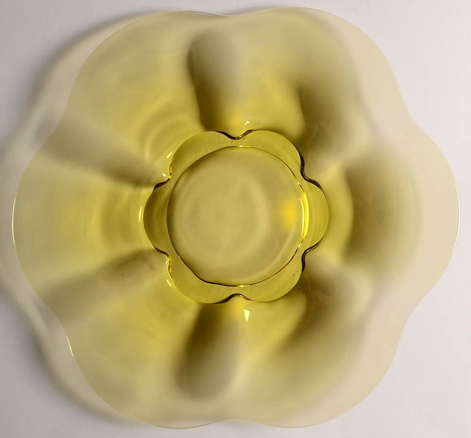Canterbury Citron Torte Plate by Tiffin-Franciscan-1