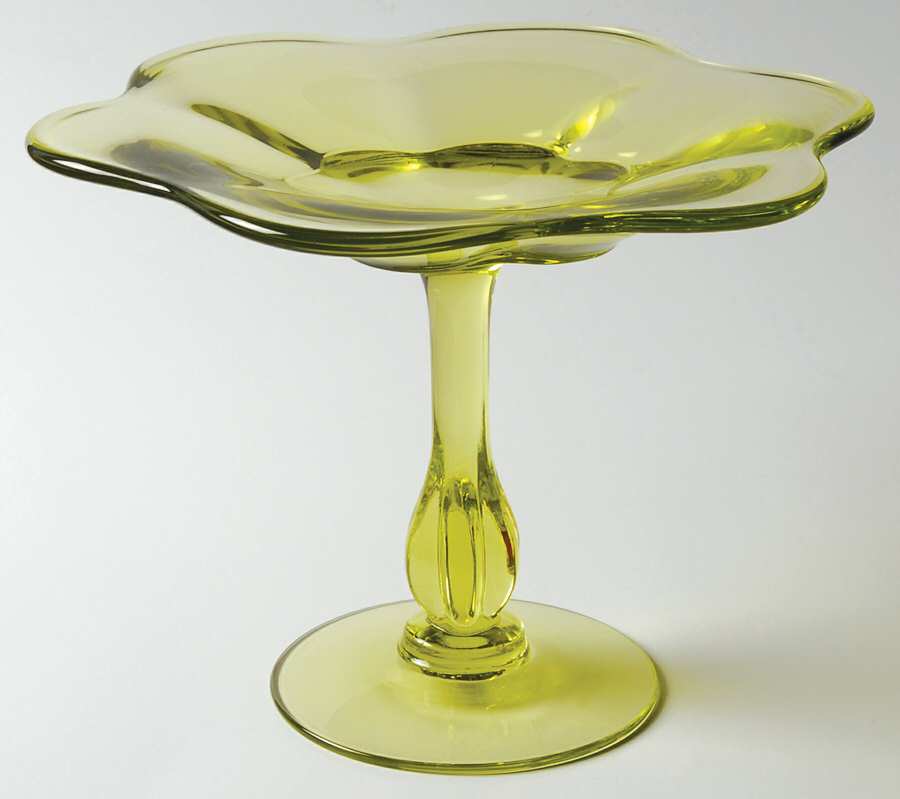 Canterbury Citron Round Compote (Height X Width) by Tiffin-Franciscan-1