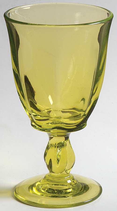 Canterbury Citron Water Goblet by Tiffin-Franciscan-1