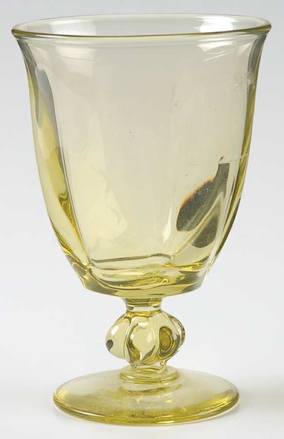 Canterbury Citron Low Water Goblet by Tiffin-Franciscan-1