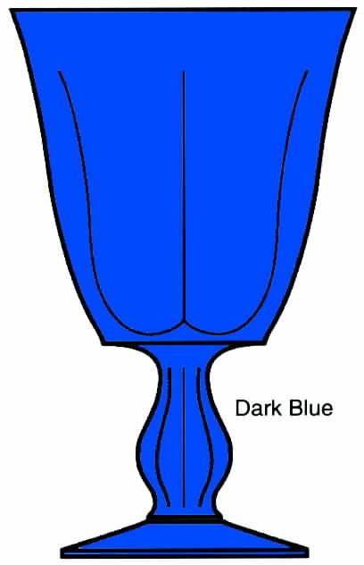 Canterbury Dark Blue Water Goblet by Tiffin-Franciscan-1