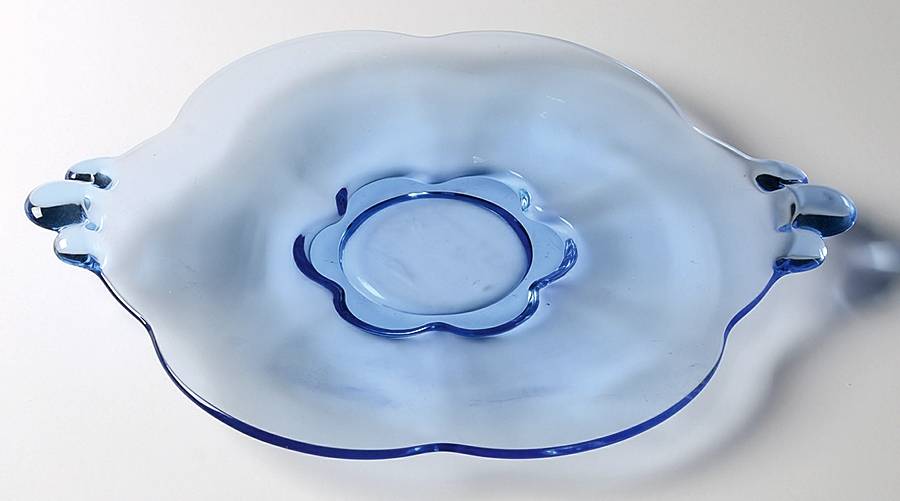 Canterbury Light Blue Sandwich Plate by Tiffin-Franciscan-1