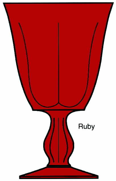 Canterbury Ruby Water Goblet by Tiffin-Franciscan-1
