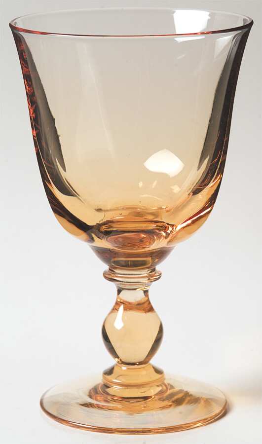 Canterbury II Amber Water Goblet by Tiffin-Franciscan-1