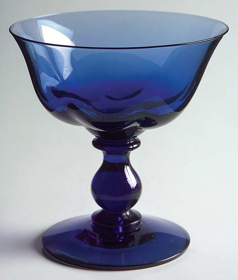 Canterbury II Blue Champagne/Tall Sherbet by Tiffin-Franciscan-1