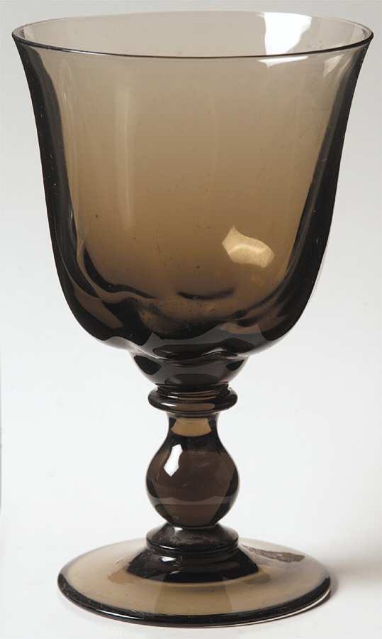 Canterbury II Brown Water Goblet by Tiffin-Franciscan-1