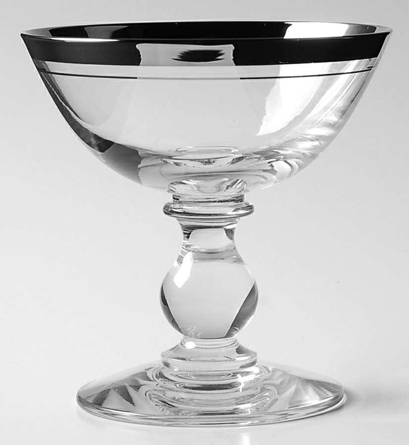 Carlton (Platinum Inner Ring) Champagne/Tall Sherbet by Tiffin-Franciscan-1