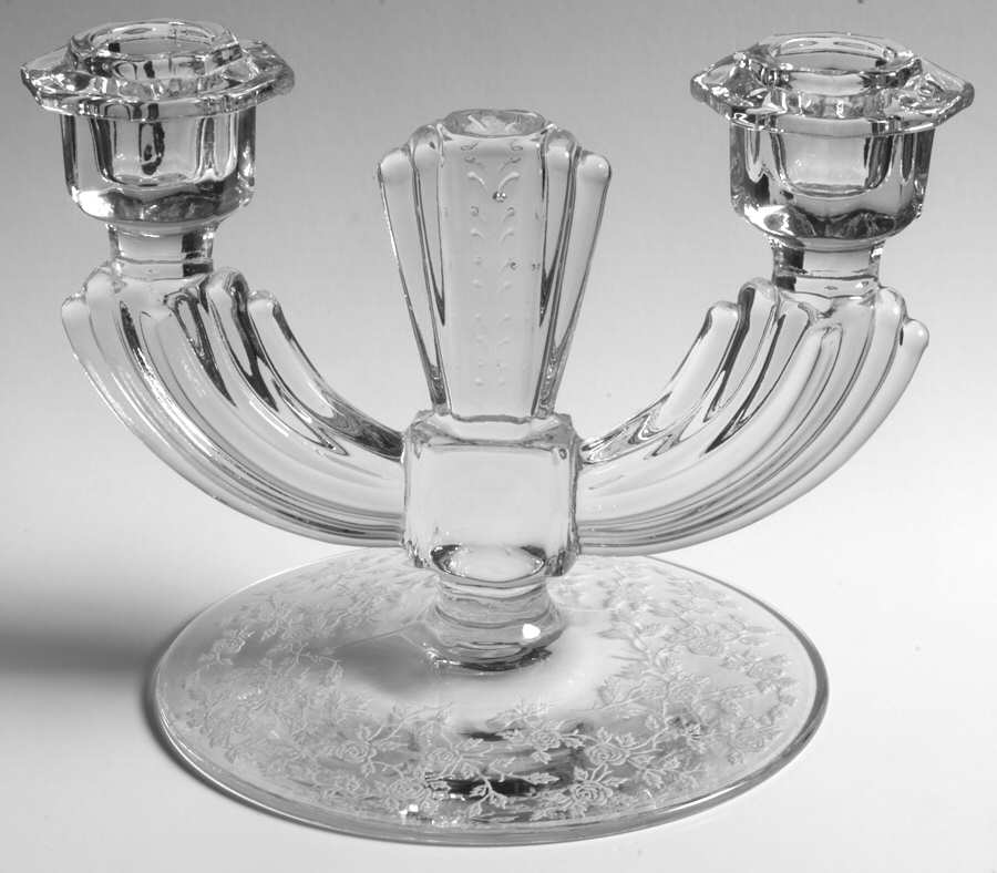 Cerice (Stem 15071) Double Light Candlestick by Tiffin-Franciscan-1