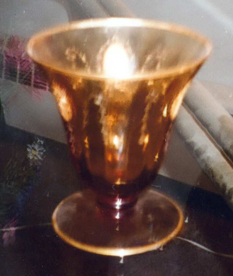 Charmain Amber Oyster or Fruit Cocktail by Tiffin-Franciscan-1