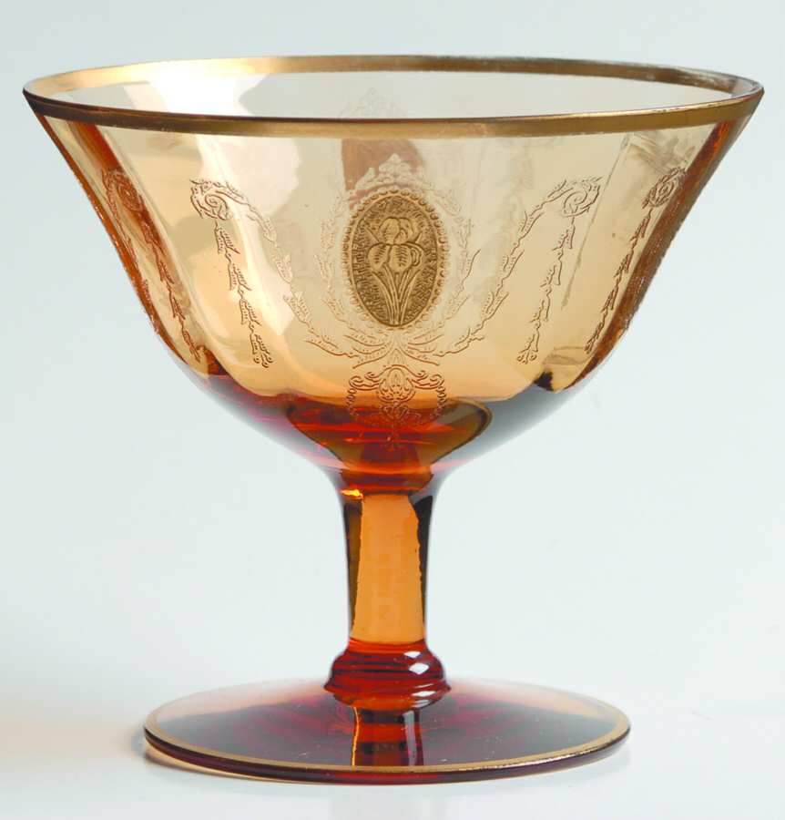 Charmain Amber Low Sherbet by Tiffin-Franciscan-1