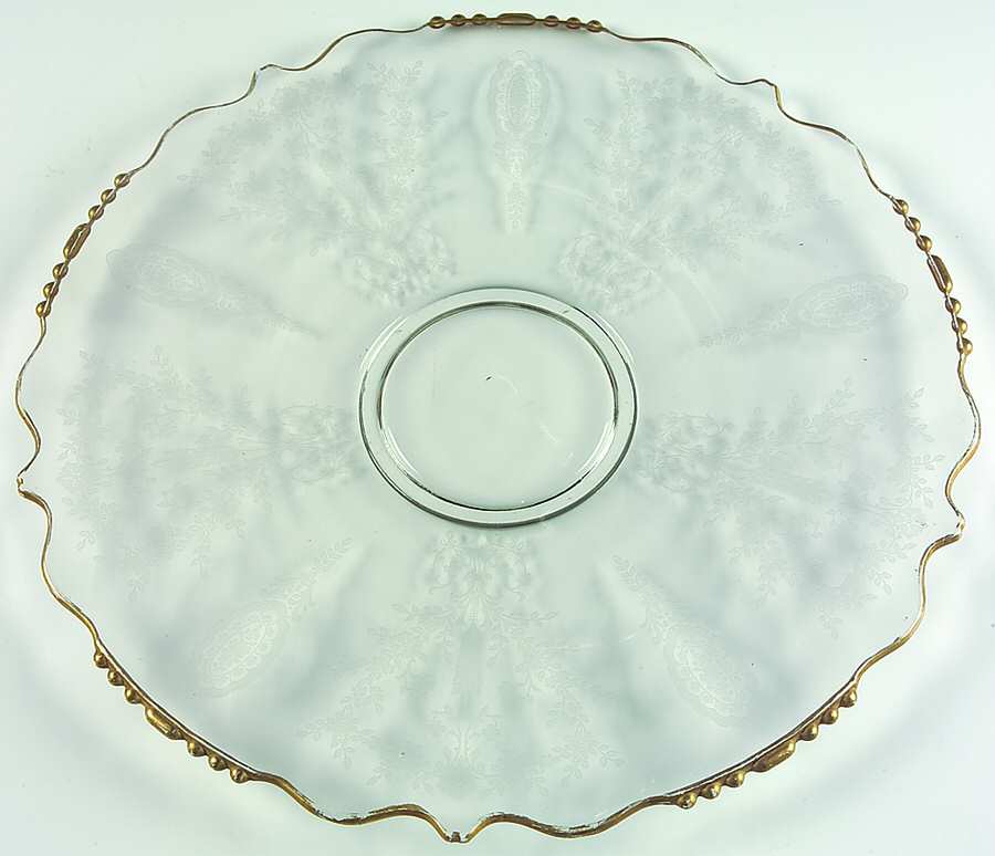 Cherry Laurel 14" Sandwich Plate by Tiffin-Franciscan-1
