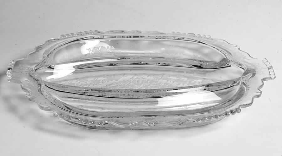 Cherokee Rose 12" Oval 3 Part Celery/Relish by Tiffin-Franciscan-1