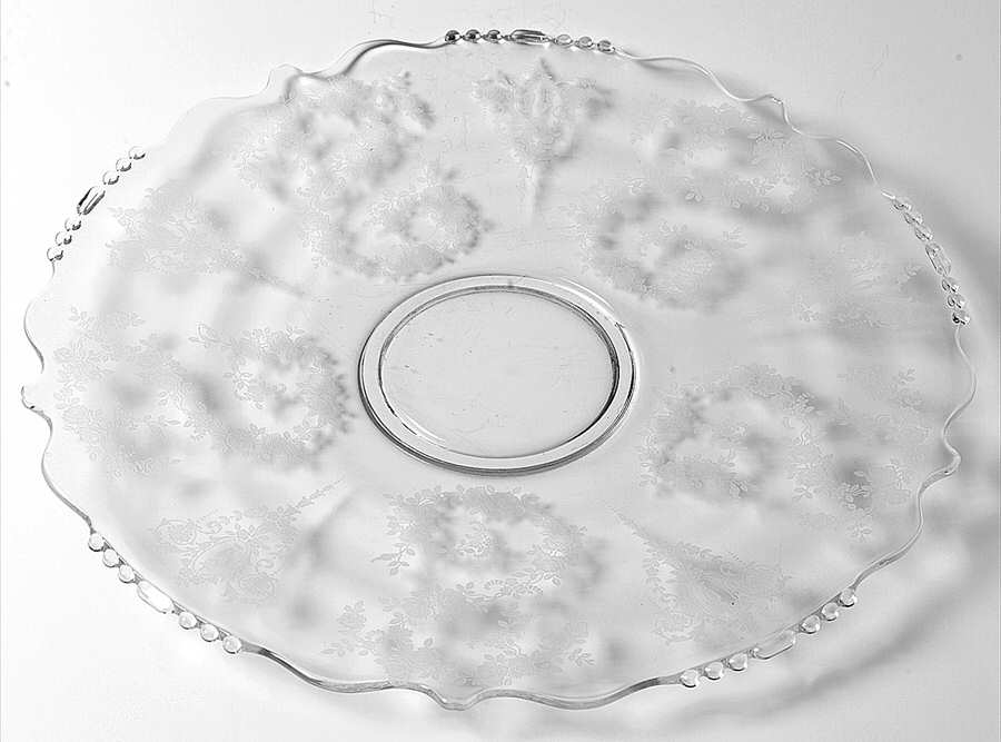 Cherokee Rose 14" Sandwich Plate by Tiffin-Franciscan-1