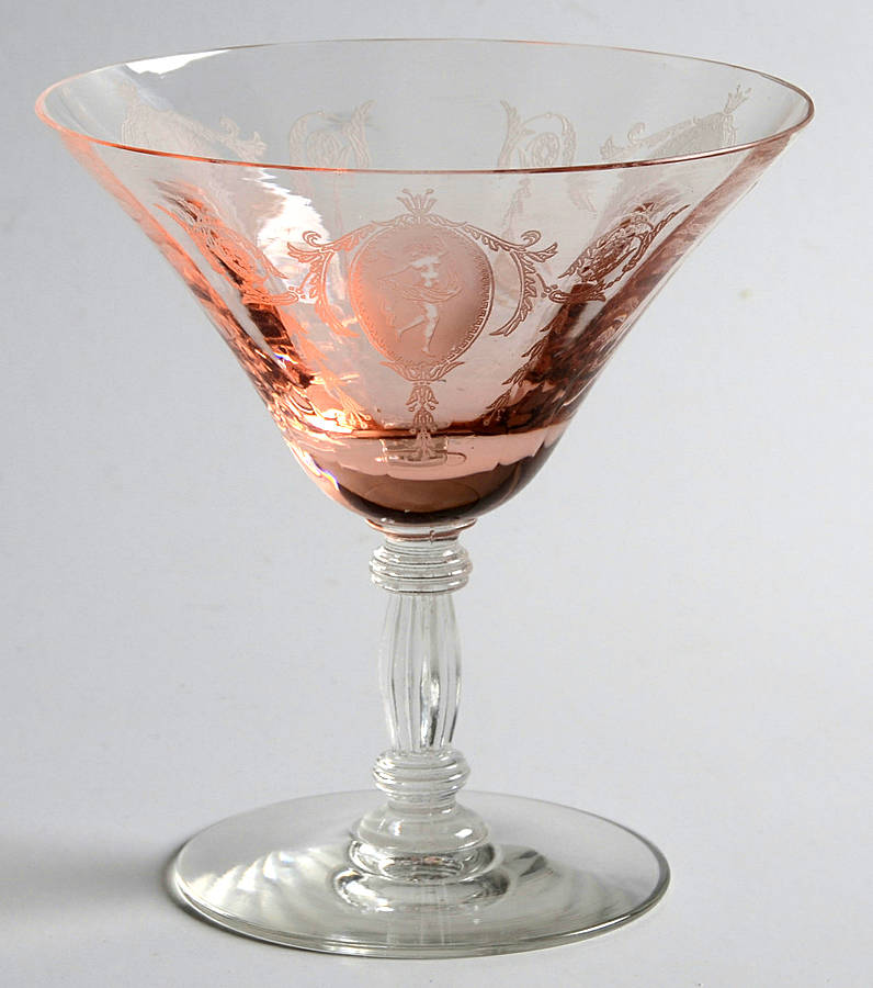 Classic Pink (Stem 15024, Pink Etched) Low Sherbet by Tiffin-Franciscan-1